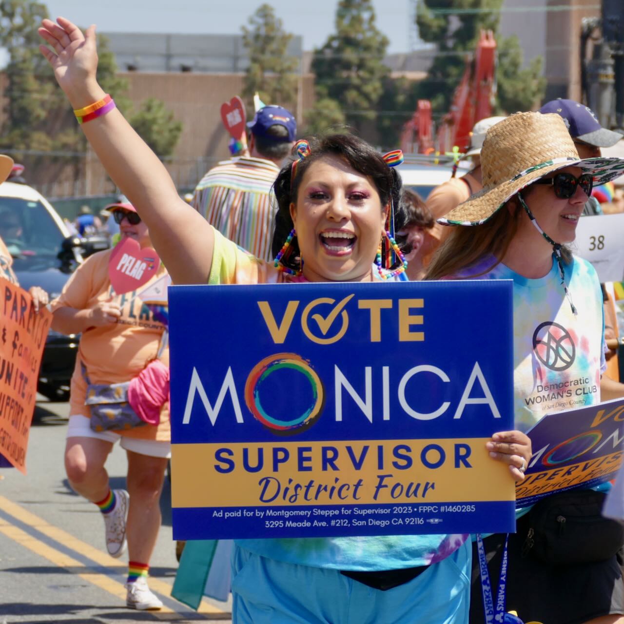 Priscilla Orosco supporting Monica Montgomery Steppe in 2023